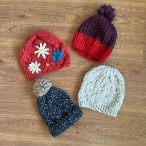 Knit beanies (4)
